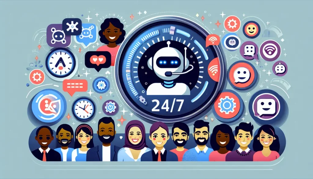 Chatbot com IA interagindo com cliente