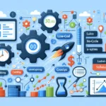 Ilustração de desenvolvimento ágil de apps com FlutterFlow