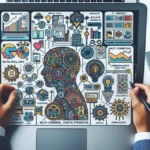 Imagem futurista de uma loja online com tendências e inovações de e-commerce para 2025
