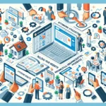 Pessoa construindo um site em um computador